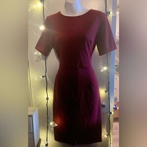 Suzy Shier Deep Burgundy Mini Dress